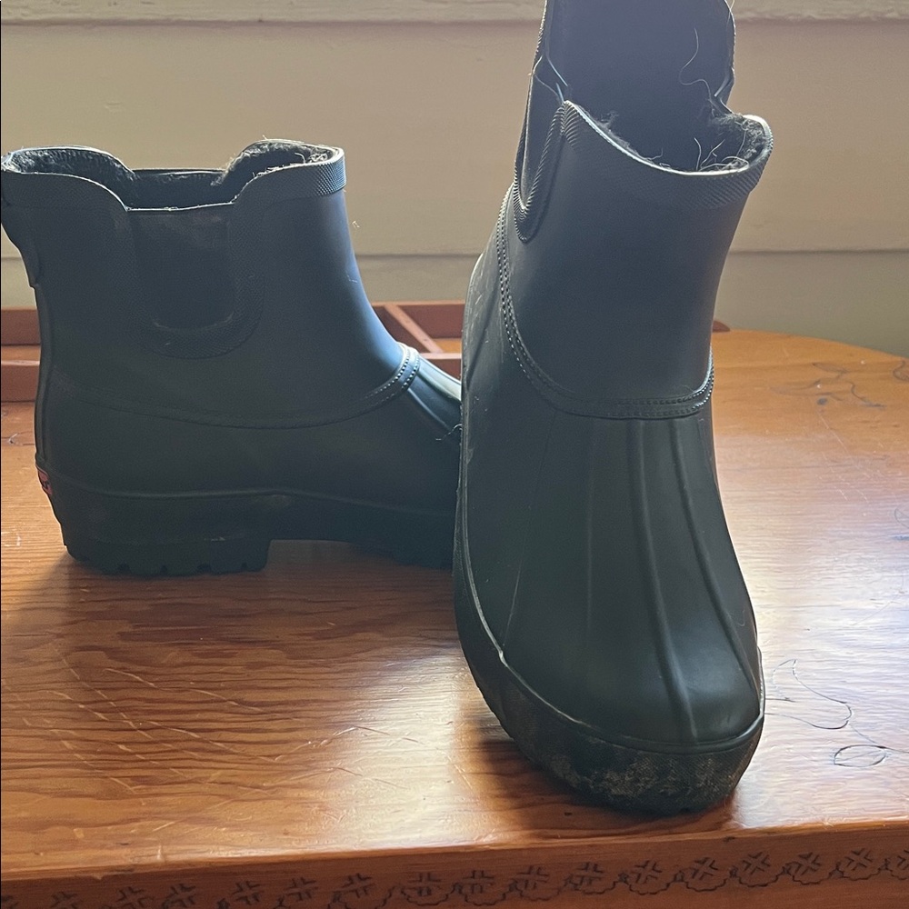 Black Ankle Rain Boots